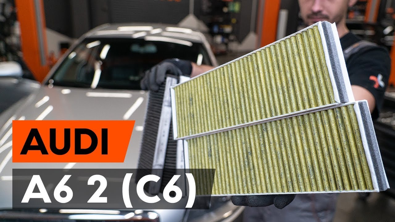 How to change pollen filter / cabin filter on AUDI A6 (C6) [TUTORIAL  AUTODOC] 