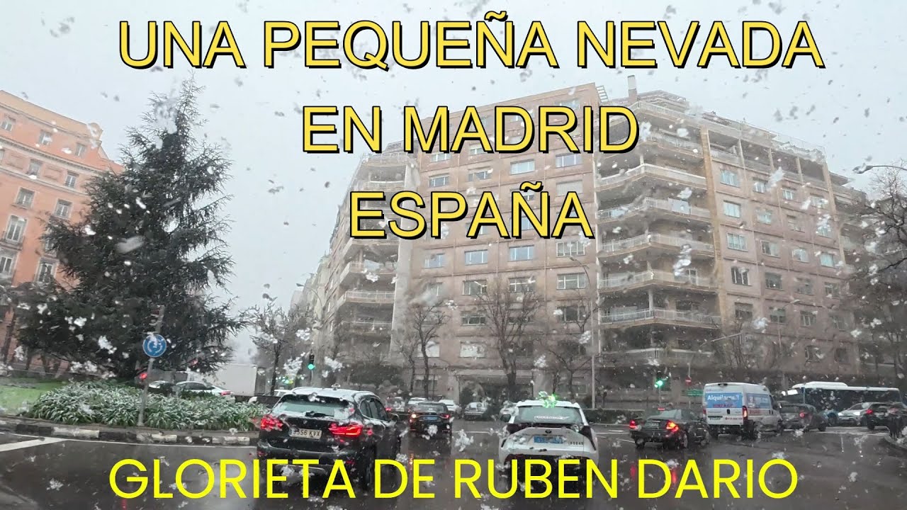 UNA PEQUEÑA NEVADA EN MADRID ESPAÑA