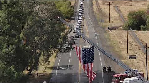 Drone Video of Procession for Correctional Officer...