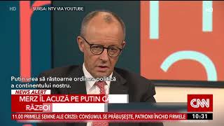 Merz îl acuză pe Putin că duce un razboi hibrid împotriva Germaniei