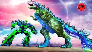 Giant Robot Dino Car Transformation  Destruction City  - Android Gameplay FHD screenshot 1