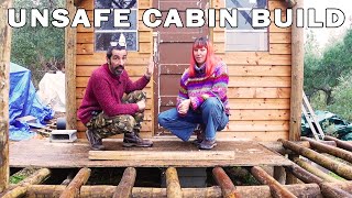 UNSAFE CABIN BUILD - our life OFF GRID homesteading - ep2