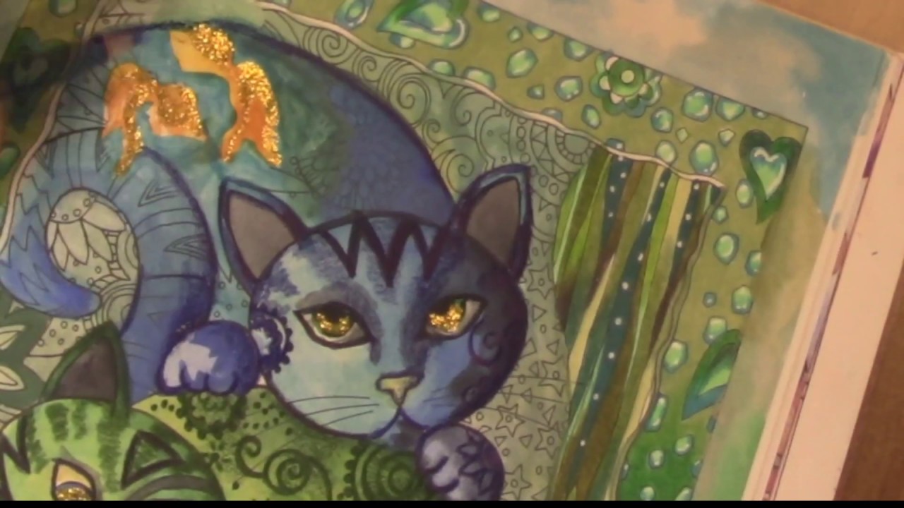 РАСКРАСКА для взрослых "Кошечки под водой. " 2 часть от Marjorie Sarnat/ МОИ РАСКРАСКИ АНТИСТРЕСС