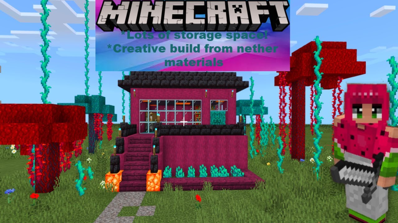 Nether Starter House Tutorial- Minecraft - YouTube