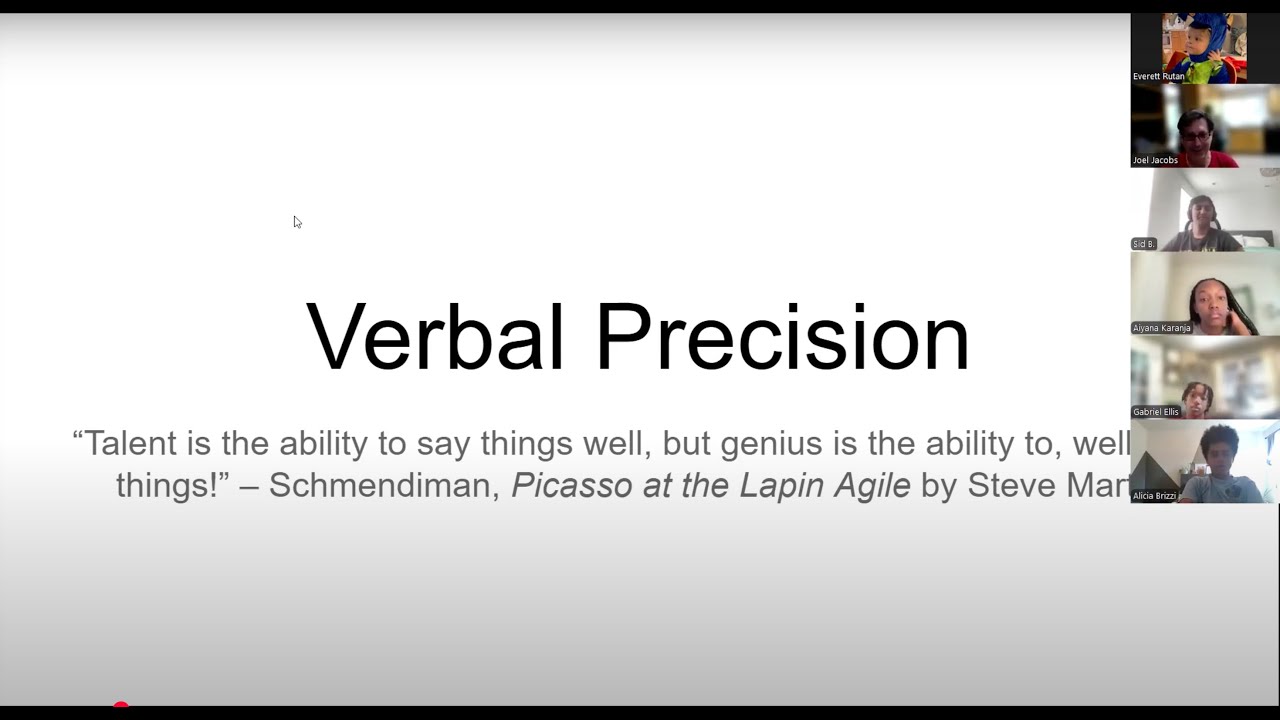 2025 NYPDL Summer Camp Lecture: Verbal Precision / Word Economy