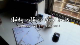 📚 Study With Me | 2 Hour pomodoro Session (25/5) ☕| soft piano lo-fi | raining sound screenshot 3