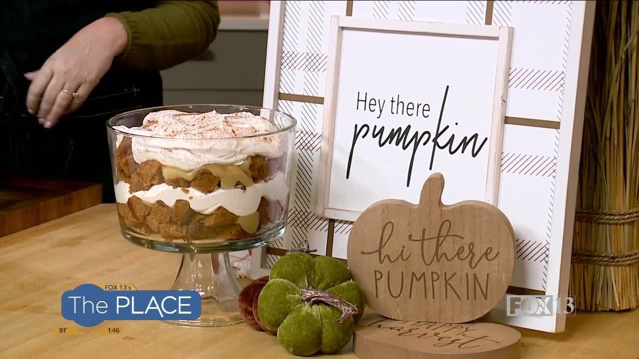 Finishing up the Kneaders Pumpkin Bread Trifle YouTube