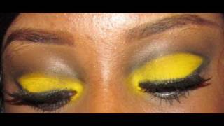 Makeup Tutorial: a Black & Yellow Cut Crease Eyeshadow Look.