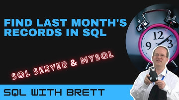 How to Select Last Month
