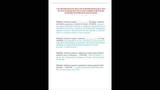 COLORADO MENTAL HEALTH JURISPRUDENCE 2023  2024 ACTUAL EXAM QUESTIONS ANSD CORRECT DETAILED ANSWERS