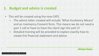 Introduction to advisor training