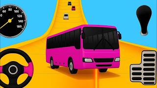 Mega Ramp Stunt Bus 3 | Wild Driving Gameplay - Drifts & Extreme Challenges | COPPA KIDS