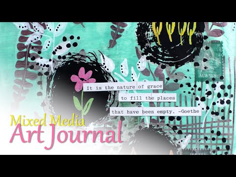 Opal Magic + Collage Tissue  |  Art Journal Page  |  Mixed Media Inspired