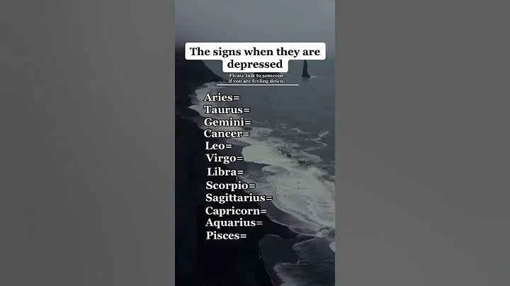 The signs when they are depressed - Zodiac signs Shorts - DayDayNews