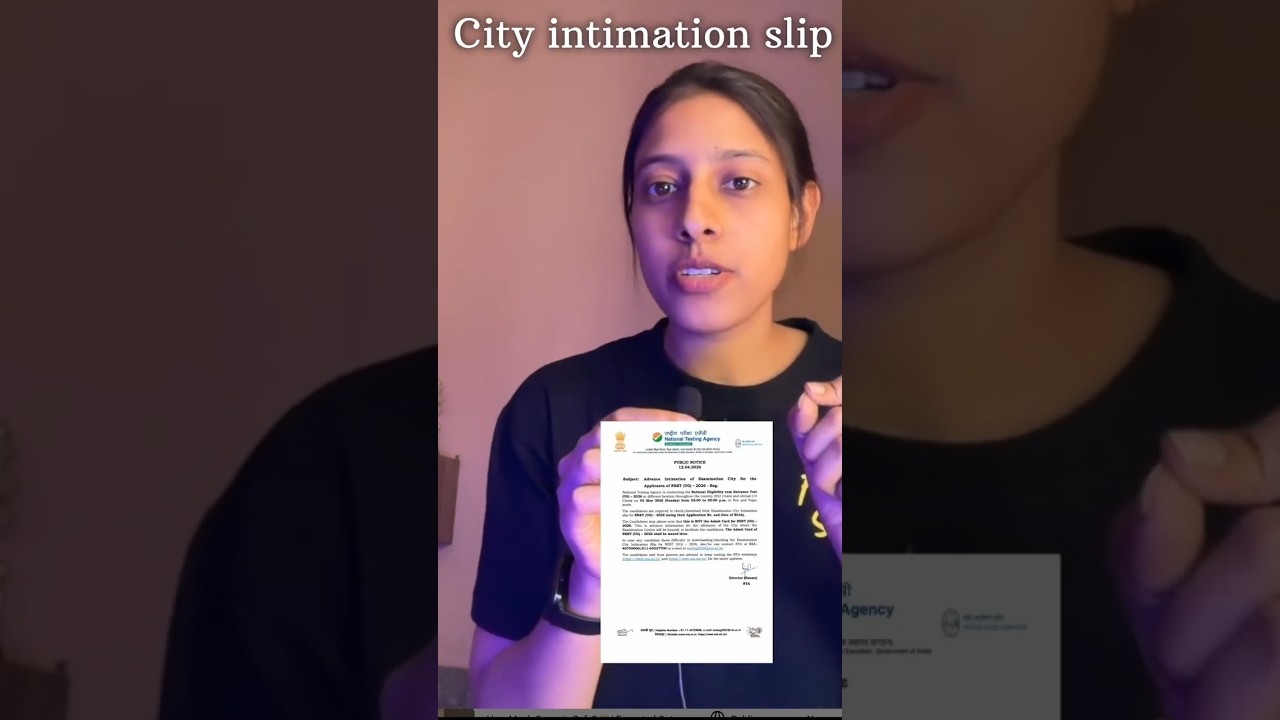 NEET City Intimation Slip Out 😳📍 | Check Your Exam City Now #Shorts
