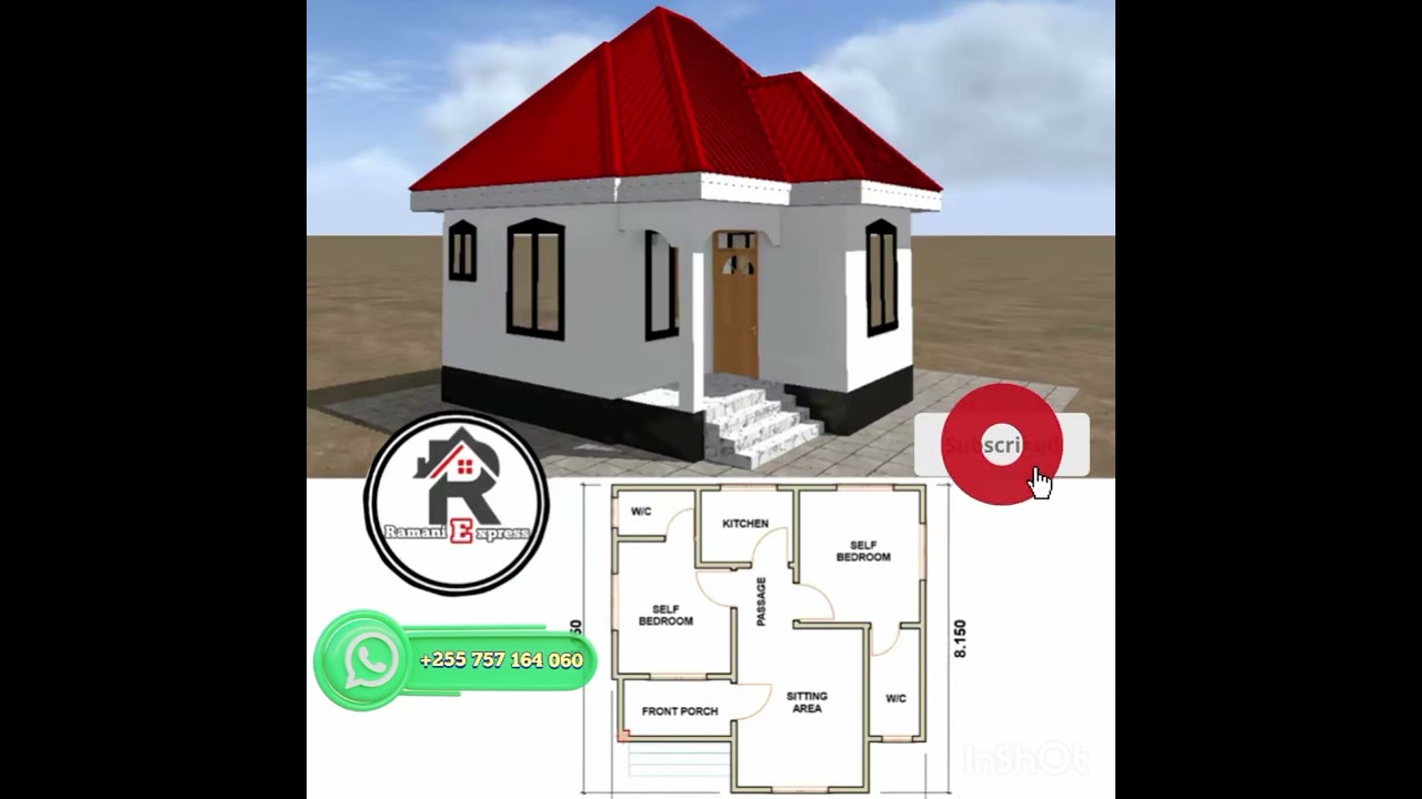 2 BEDROOMS PLAN CLASSIC HOUSE DESIGNER +255 757 164 060