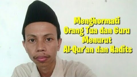 Perintah untuk hormat dan taat kepada orang tua dan guru hukumnya