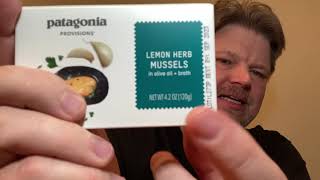 Patagonia Lemon Herb Mussels in olive oil + broth Taste Test & Food Review