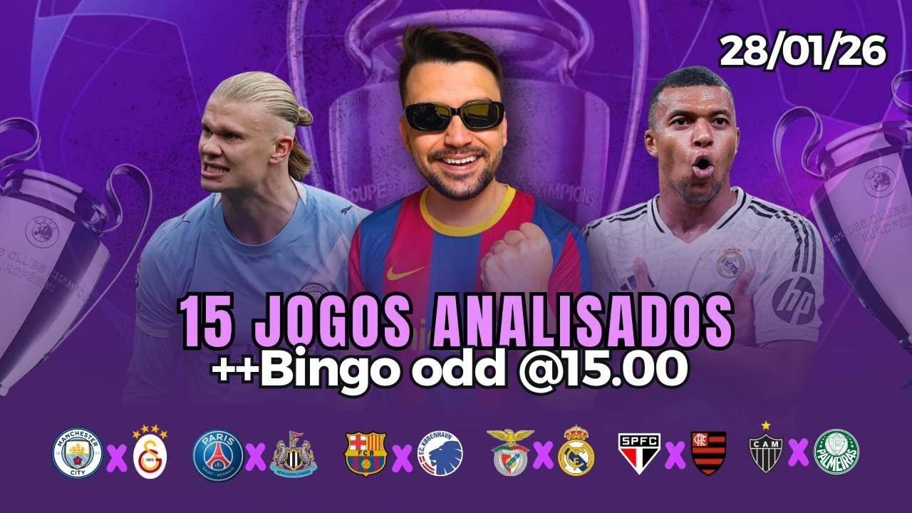 PALPITES E APOSTAS DE FUTEBOL PARA HOJE 28 01 2026 + BILHETE PRONTO (QUARTA-FEIRA)