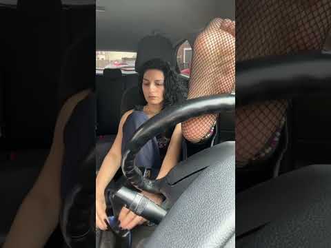 Odd fishnets royal blue heels pedal pumping 💙