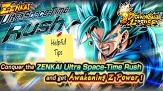 ZENKAI ULTRA SPACE TIME RUSH HELPFUL TIPS | Dragon Ball Legends