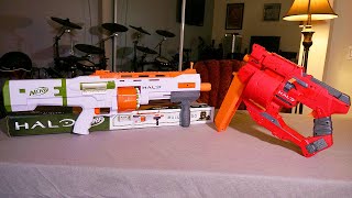 Nerf Halo Infinite Bulldog SG and Mangler: Full unboxing and firing test