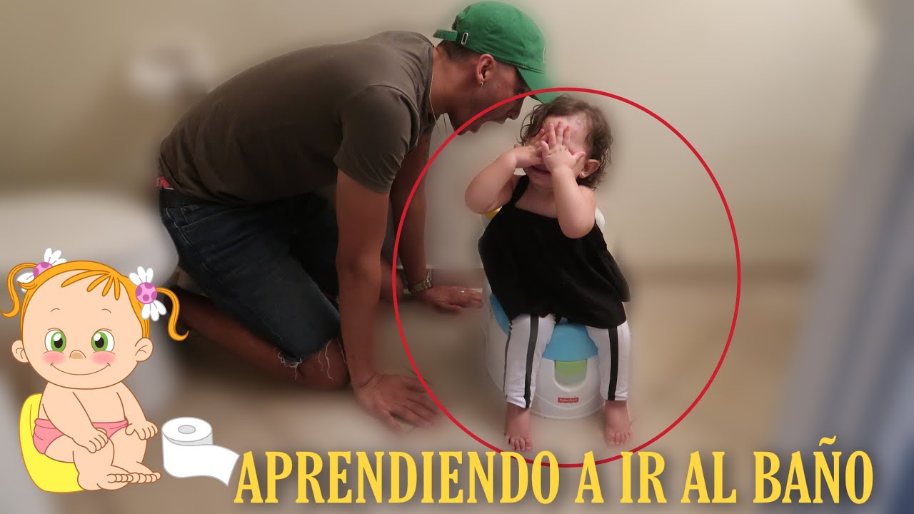 POTTY TRAINING A BELLA ( 1 AÑO ) Papá la entrena para ir al baño !
