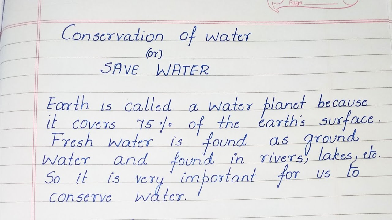 Essay On Conservation Of Water / Essay On Save Water