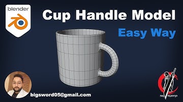 Cup Handle model in blender (Easy way)