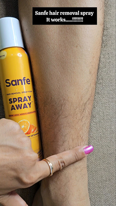 sanfe hair removal spray | how to remove hair painlessly | no waxing | no shaving #shorts #viral