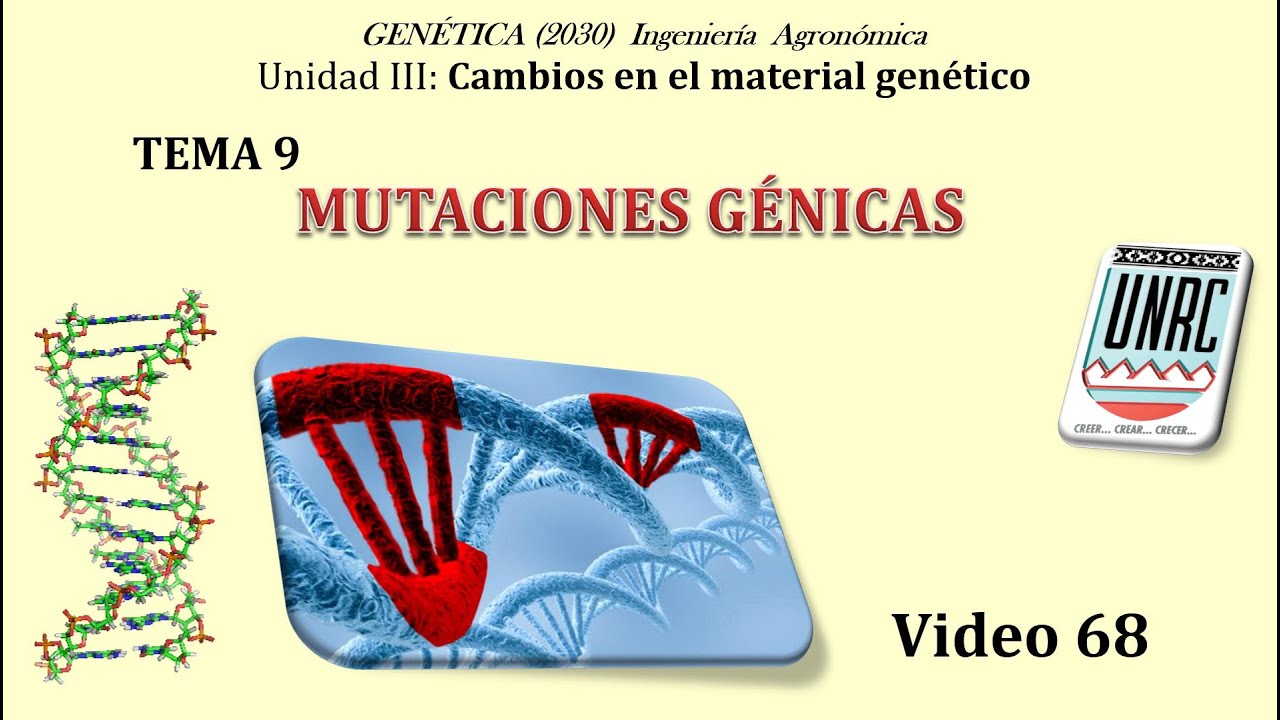71 Tema 9 Mutaciones génicas. Bases moleculares. Genética (Cód. 2020)