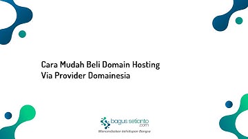 Cara Mudah Beli Domain Hosting Via Provider Domainesia #diy