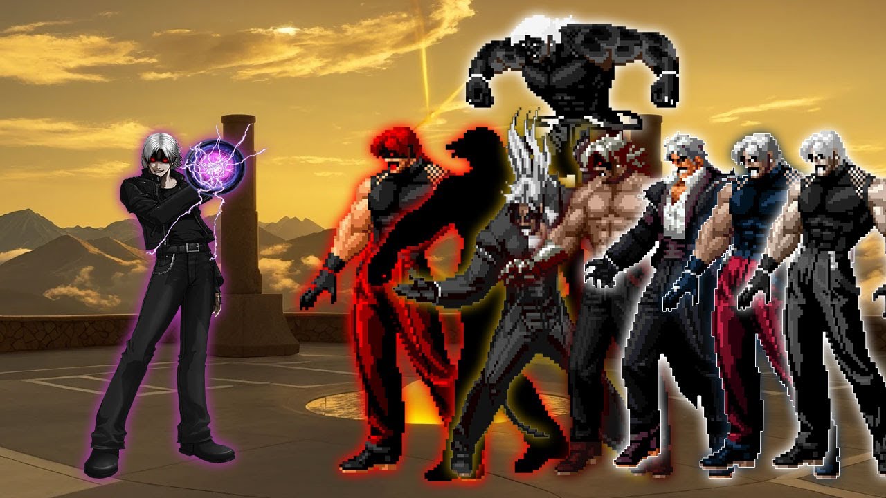 [KOF Mugen] Orochi Element Kyo Vs 8 Bosses Rugal Team