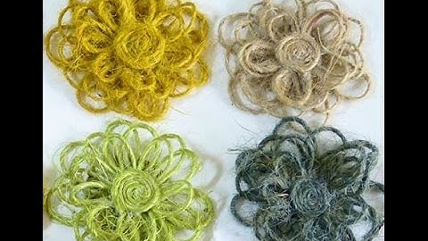 Twine flower tutorial:How to:Handmade:DIY