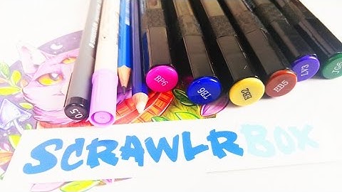 UNBOXING ART SUPPLIES haul Alcohol Markers, brush markers + more Scrawlrbox October 2016 review vlog