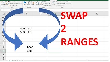 How to swap two excel ranges using VBA code