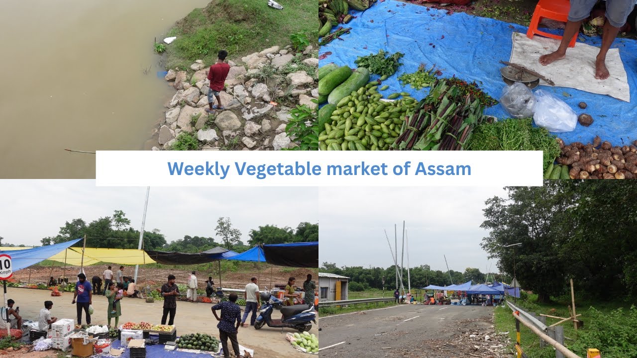 Weekly vegetable market of Assam| A very well spent Sunday| Assamese Daily Vlogs|