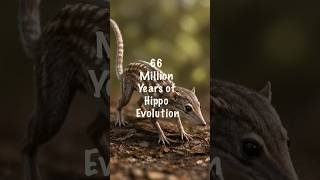 66 Million Years of Hippo Evolution 🦛 #evolution #animals #dinosaur #prehistoricanimals #hippo o