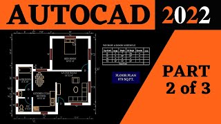 Making a simple floor plan in AutoCAD: Part 3 of 4 || AutoCAD 2025 tutorial for beginners