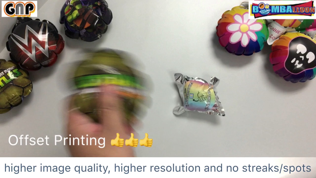 Self inflating balloon (offset Printing vs digital Printing )