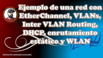 EJEMPLO RED CON ETHERCHANNEL DHCP VLANS RED INAMBRICA AP AUTÓNOMO