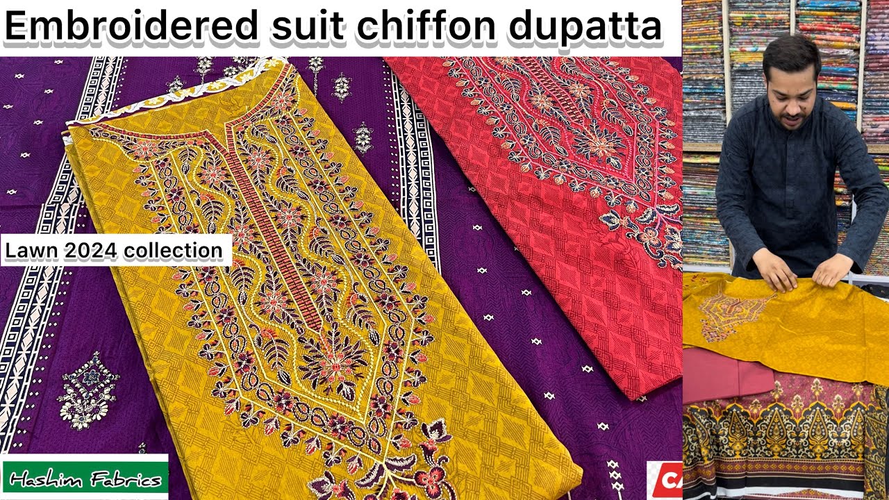 Rs 4200 Hemline lawn Emb 3 pc  duppata main image 1