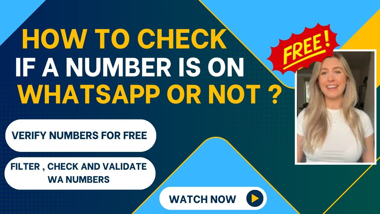 How to check if a number is on WhatsApp or Not? FREE WhatsApp Number Checker