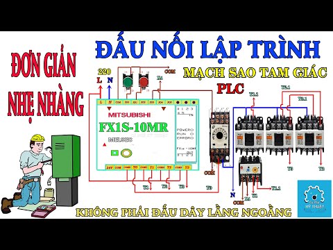 Video mạch khởi động sao tam giác bằng PLC - youtube