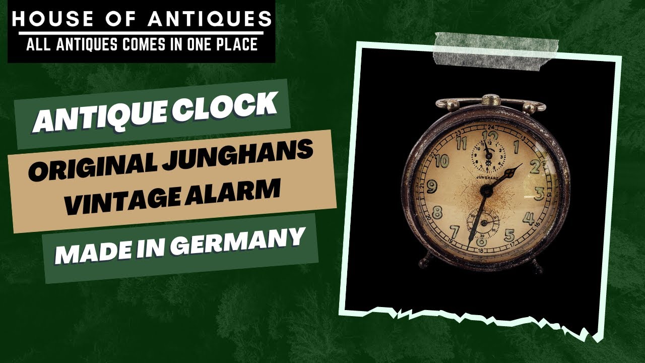 Antique Original JUNGHANS Vintage Alarm Collectible Table Clock Made In Germany