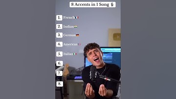 Thumbnail of 8 accents in one song creds to levent Geiger. #song #indian #american #british #australia #french