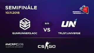 MČR 2018 | semifinále: Gunrunners vs. Universe | CS:GO - Nejlepší momenty | MajkL
