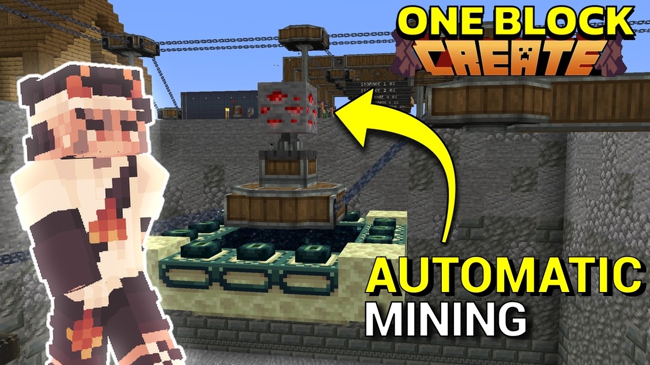 Minecraft Mineing Machine I Built an INFINITE MINING MACHINE In CREATE ONE BLOCK - YouTube