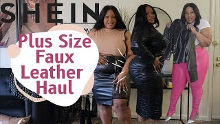 Shein Plus Size Faux Leather Try-on Haul