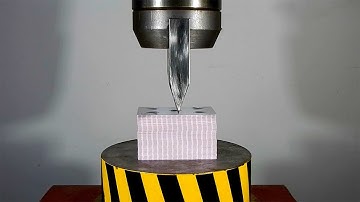HYDRAULIC 100 ton KNIFE vs PLASTIC CARDS